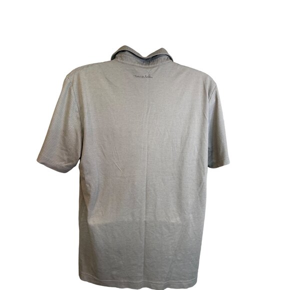 Travis Mathew Mens Polo Shirt Large Gray Pima Callaway Logo Short Sleeve Golf - Picture 3 of 9